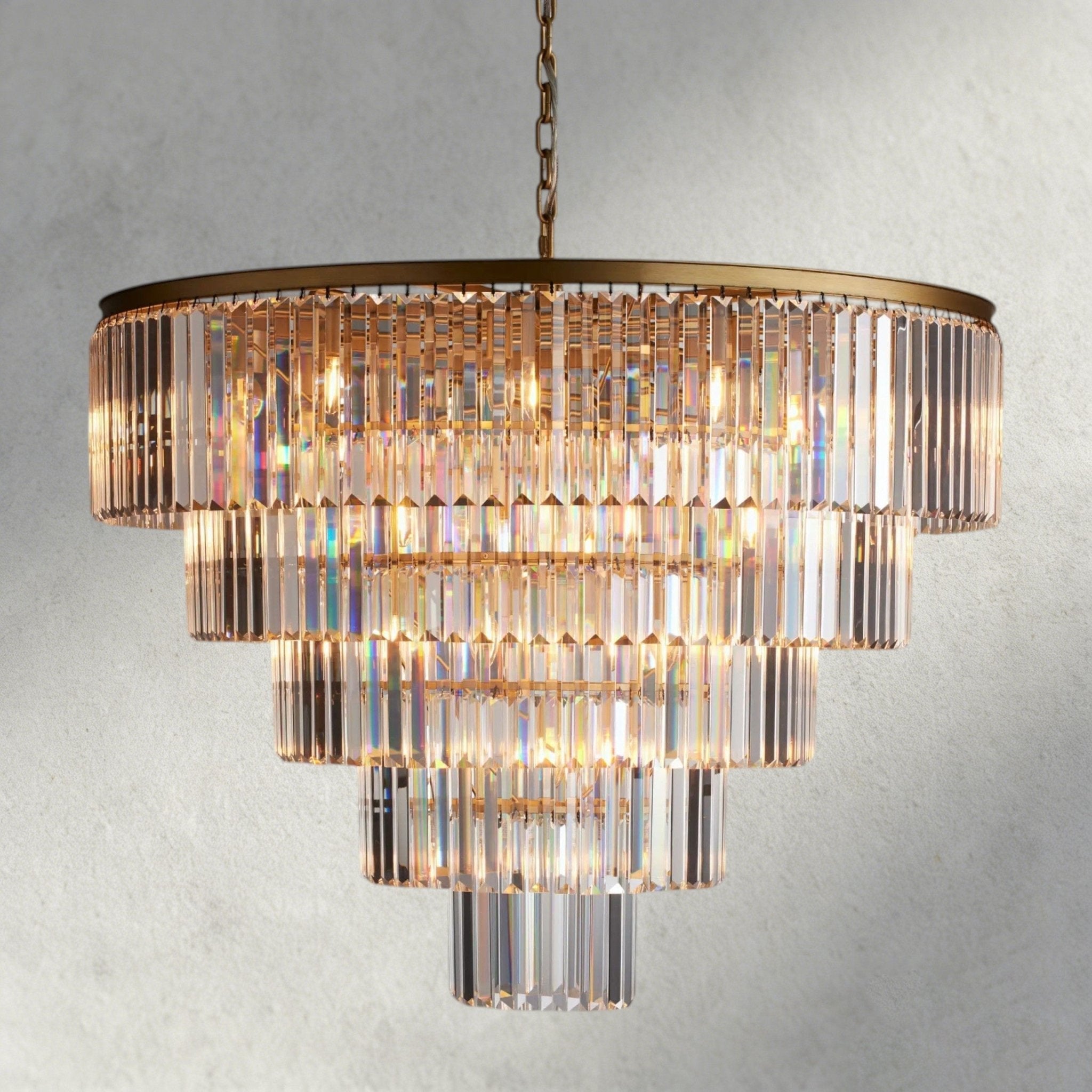 Leyland Tiered Round Chandelier - Cyran Lamps