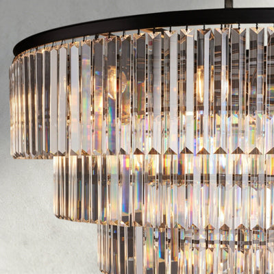 Leyland Tiered Round Chandelier - Cyran Lamps