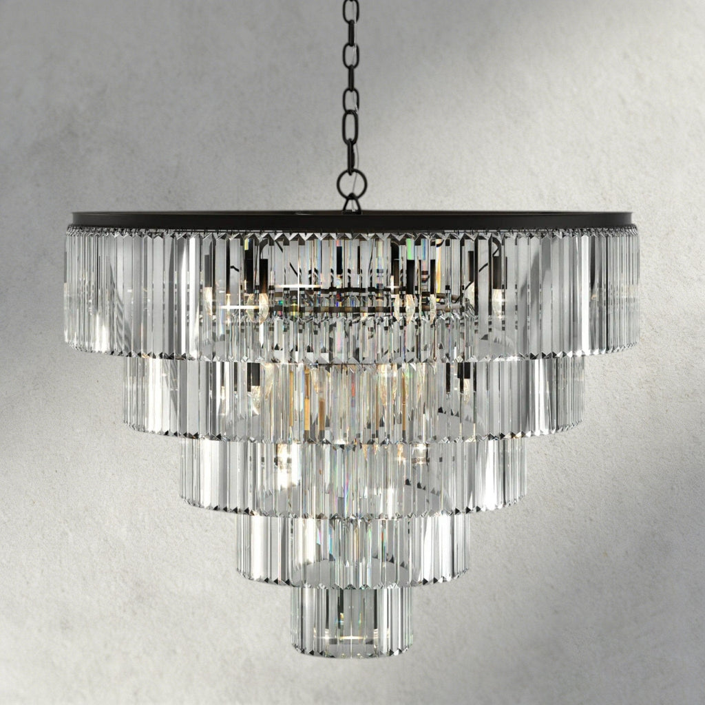 Leyland Tiered Round Chandelier - Cyran Lamps