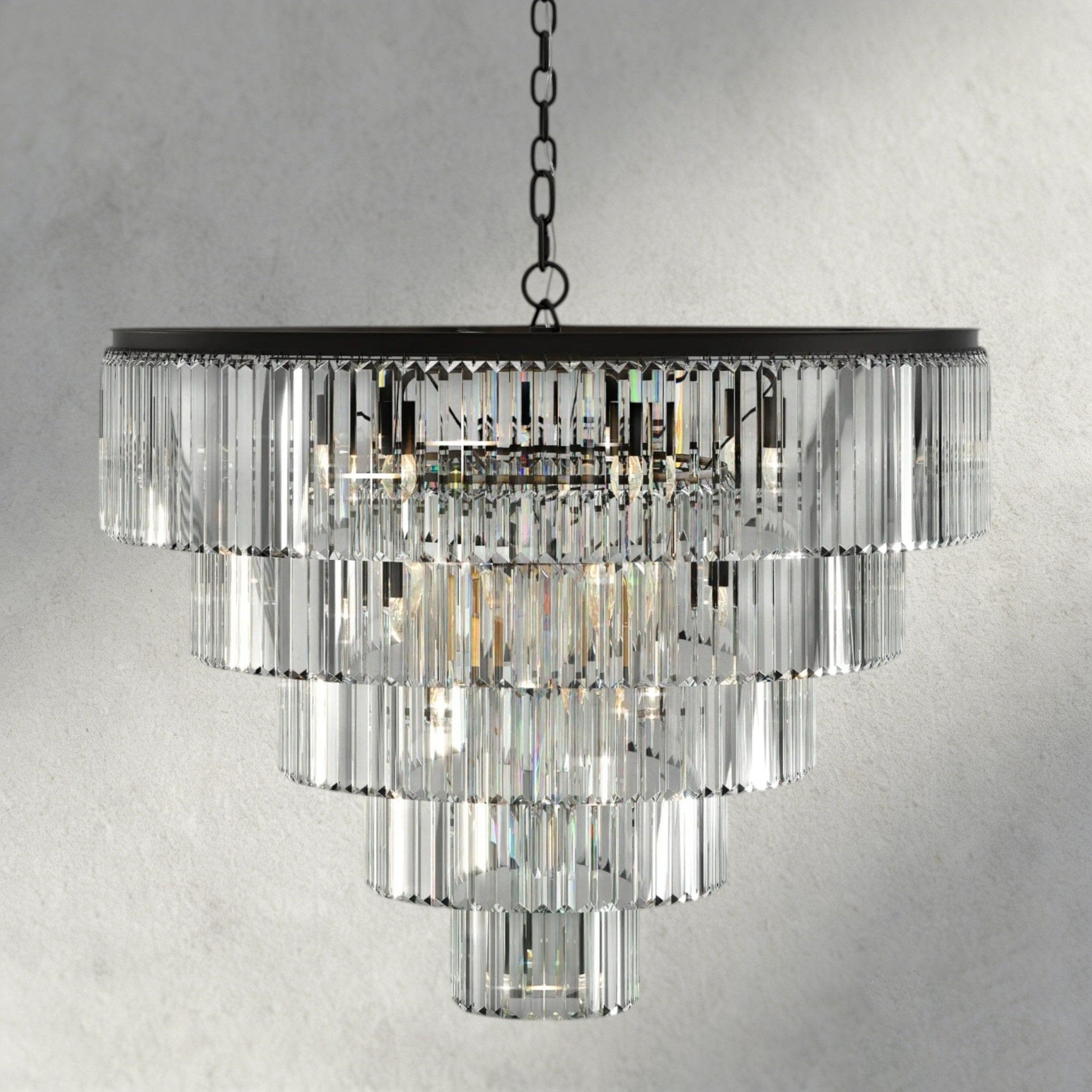 Leyland Tiered Round Chandelier - Cyran Lamps