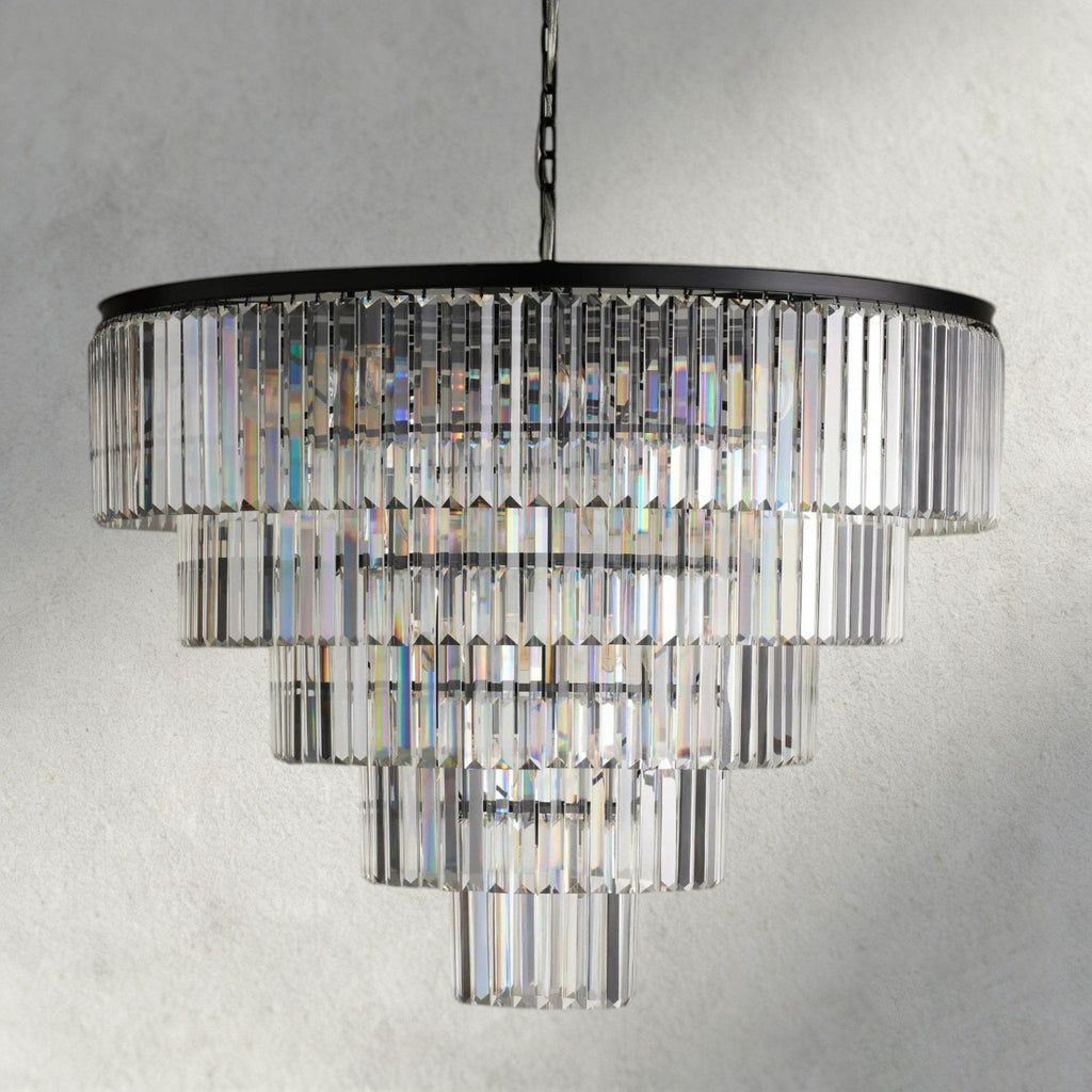 Leyland Tiered Round Chandelier - Cyran Lamps