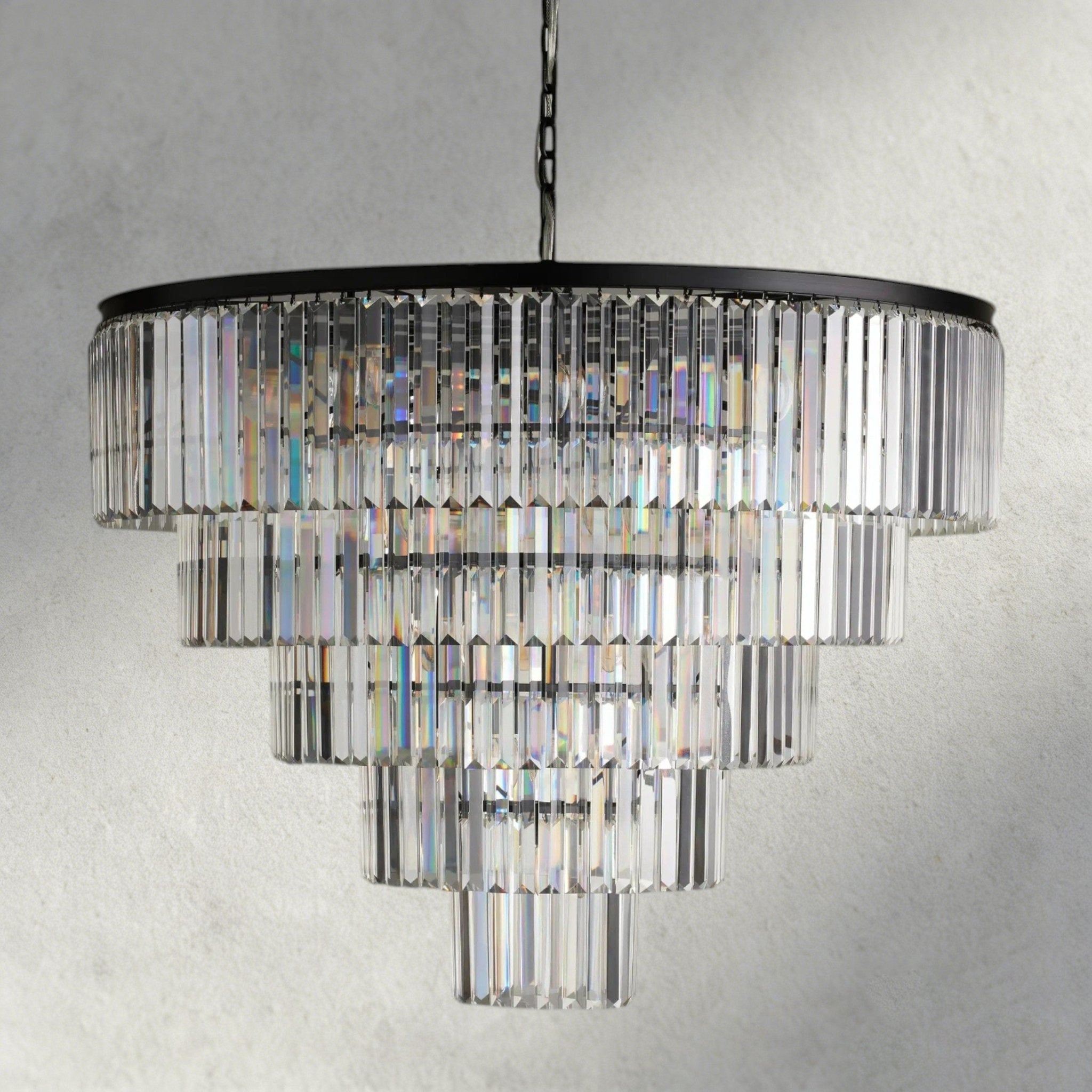 Leyland Tiered Round Chandelier - Cyran Lamps