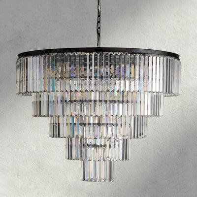 Leyland Tiered Round Chandelier - Cyran Lamps