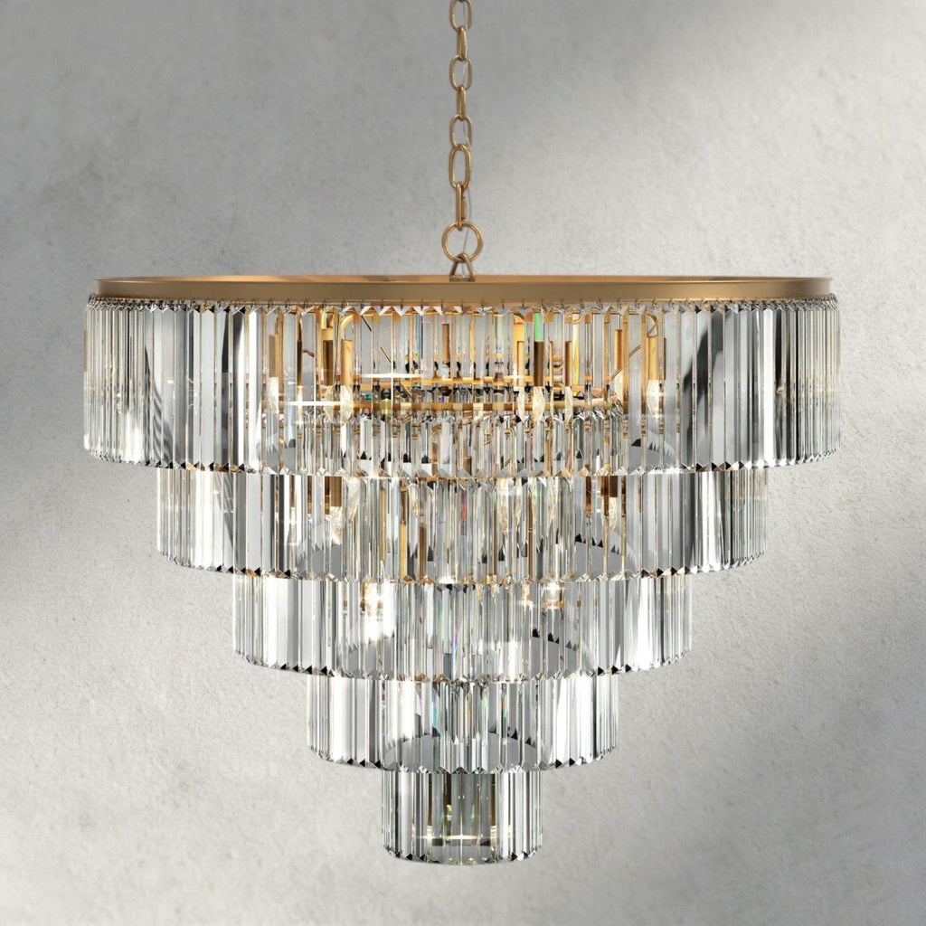Leyland Tiered Round Chandelier - Cyran Lamps