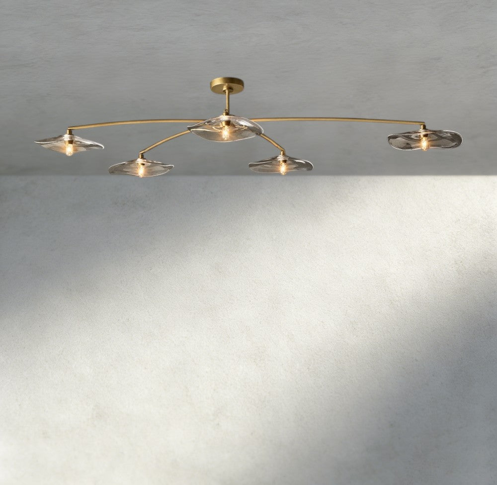 Lily Clear Glass Flushmount - Cyran Lamps