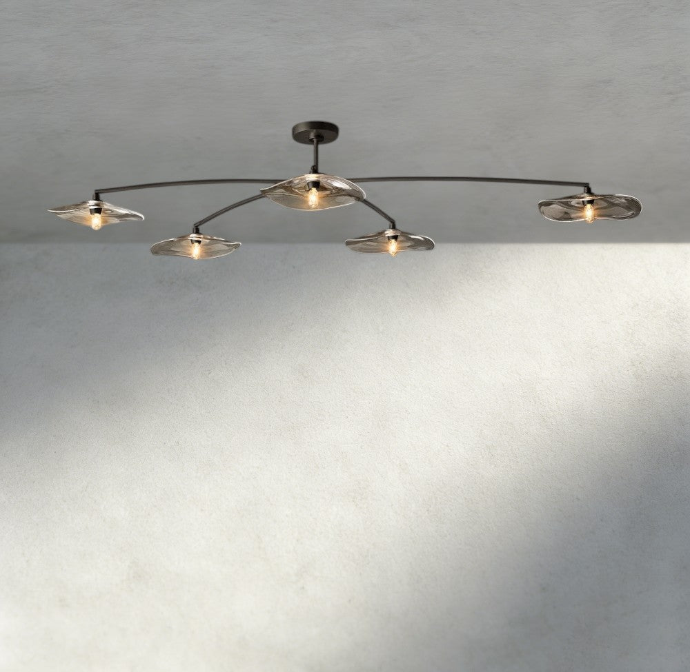 Lily Clear Glass Flushmount - Cyran Lamps