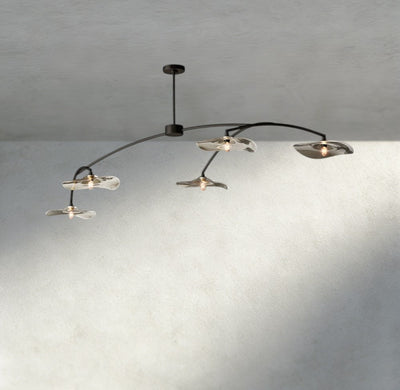 Lily Clear Glass Linear Chandelier - Cyran Lamps
