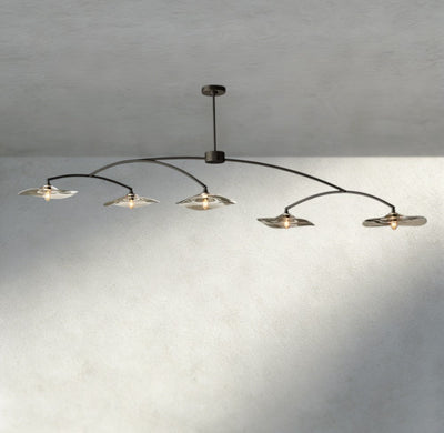 Lily Clear Glass Linear Chandelier - Cyran Lamps