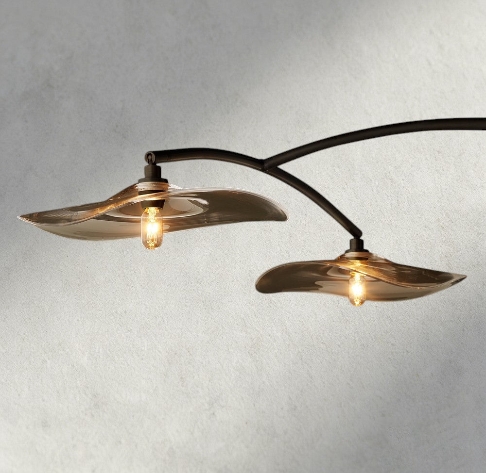 Lily Clear Glass Linear Chandelier - Cyran Lamps