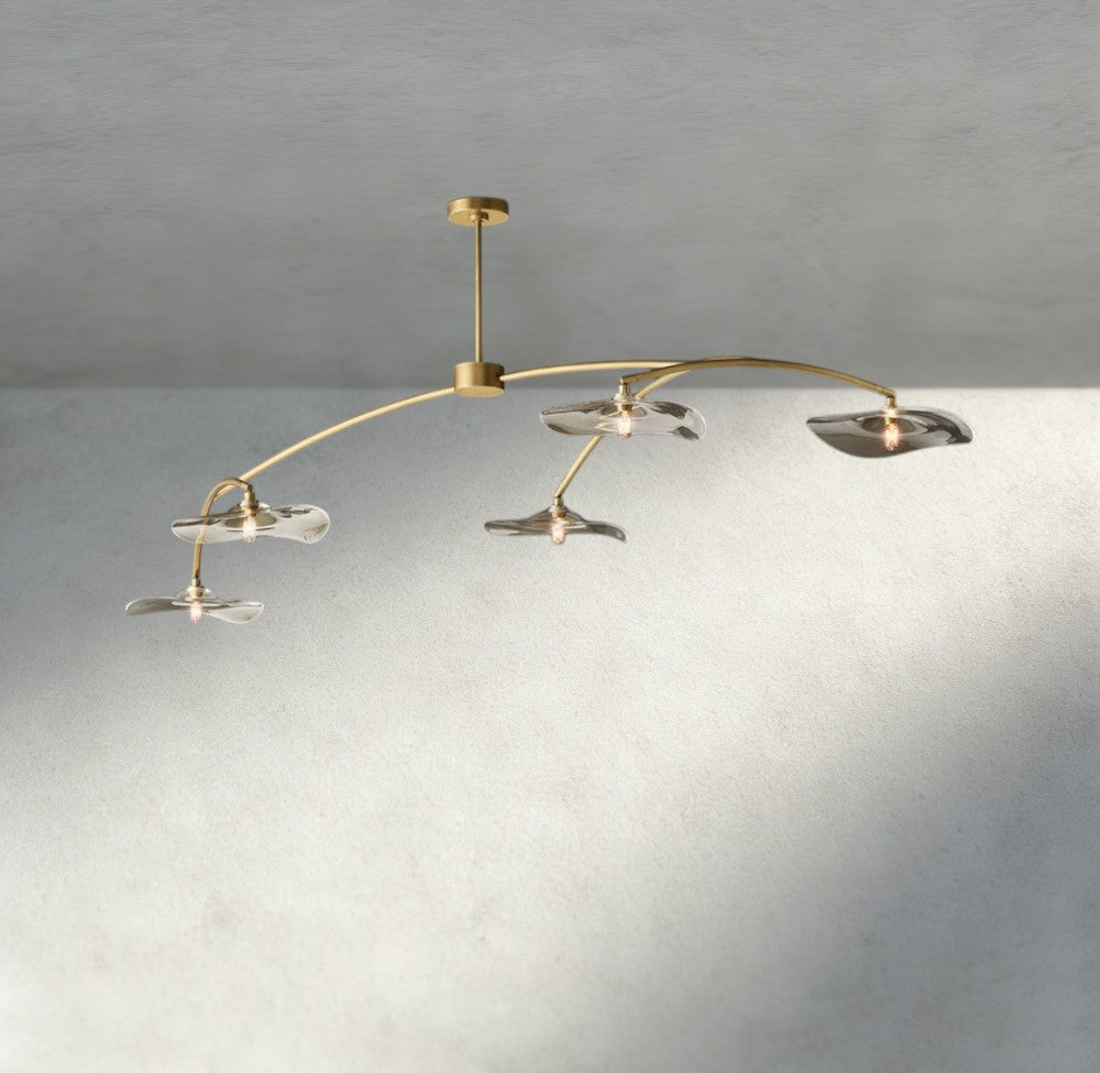 Lily Clear Glass Linear Chandelier - Cyran Lamps