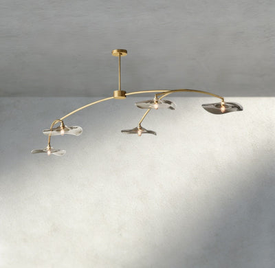 Lily Clear Glass Linear Chandelier - Cyran Lamps