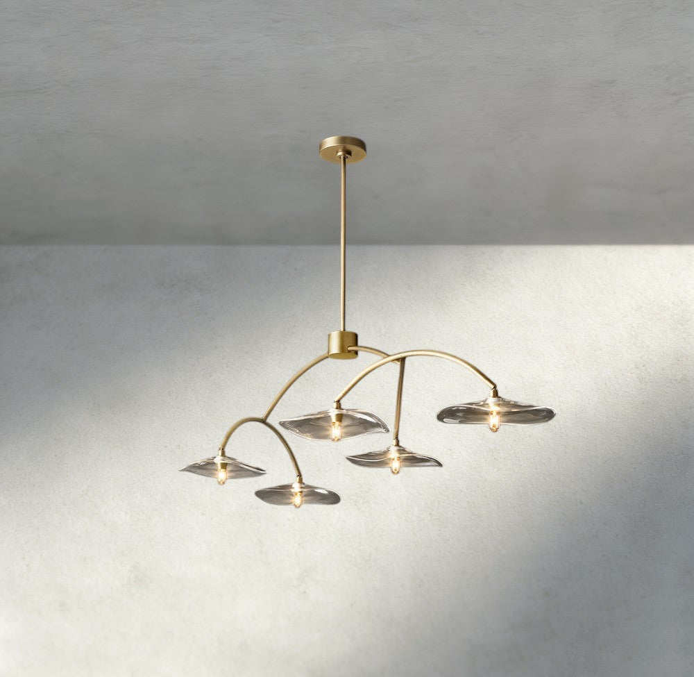 Lily Clear Glass Linear Chandelier - Cyran Lamps