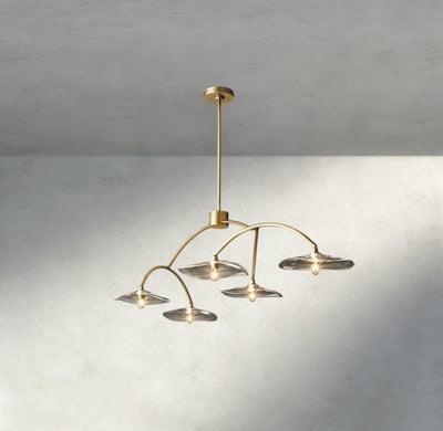 Lily Clear Glass Linear Chandelier - Cyran Lamps