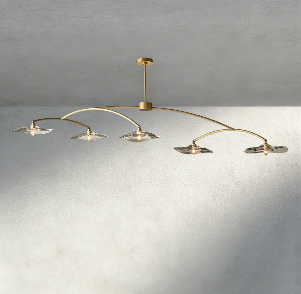 Lily Clear Glass Linear Chandelier - Cyran Lamps