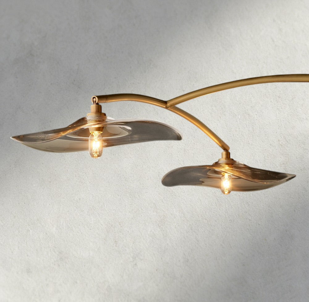 Lily Clear Glass Linear Chandelier - Cyran Lamps