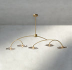 Lily Clear Glass Linear Chandelier - Cyran Lamps