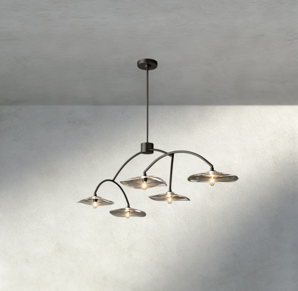 Lily Clear Glass Linear Chandelier - Cyran Lamps