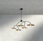 Lily Smoke Glass Linear Chandelier - Cyran Lamps