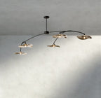 Lily Smoke Glass Linear Chandelier - Cyran Lamps