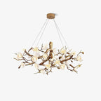 Lior Magnolia Branch & Porcelain Bloom Chandelier - Cyran Lamps