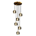 Long Spiral Cubes Crystal Chandelier for Staircase - Cyran Lamps