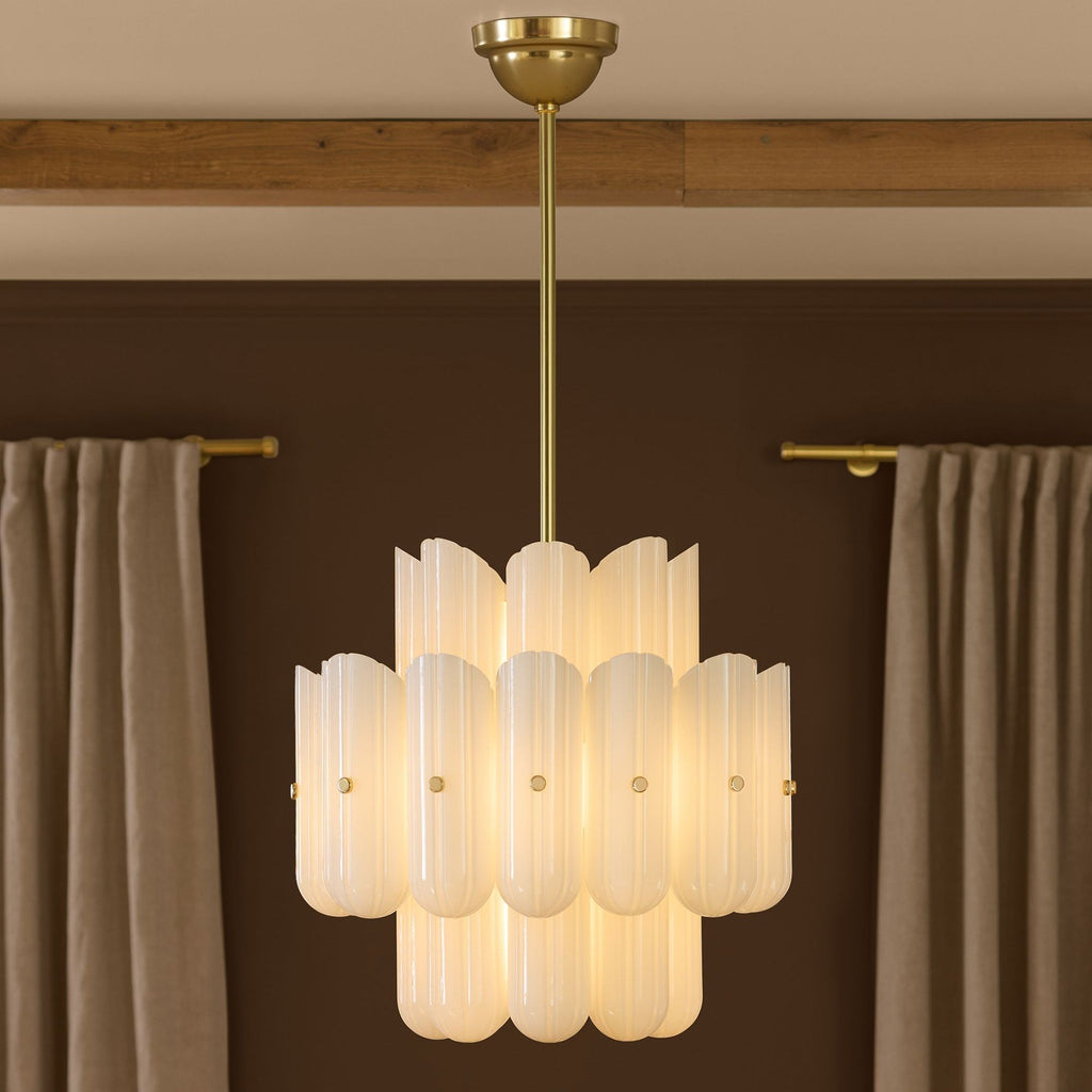 Lorna LED Double Tier Chandelier 25" 35" 46" - Cyran Lamps