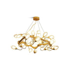 Lotus Brass Branch Chandelier - Cyran Lamps