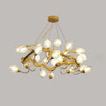 Lotus Brass Branch Chandelier - Cyran Lamps