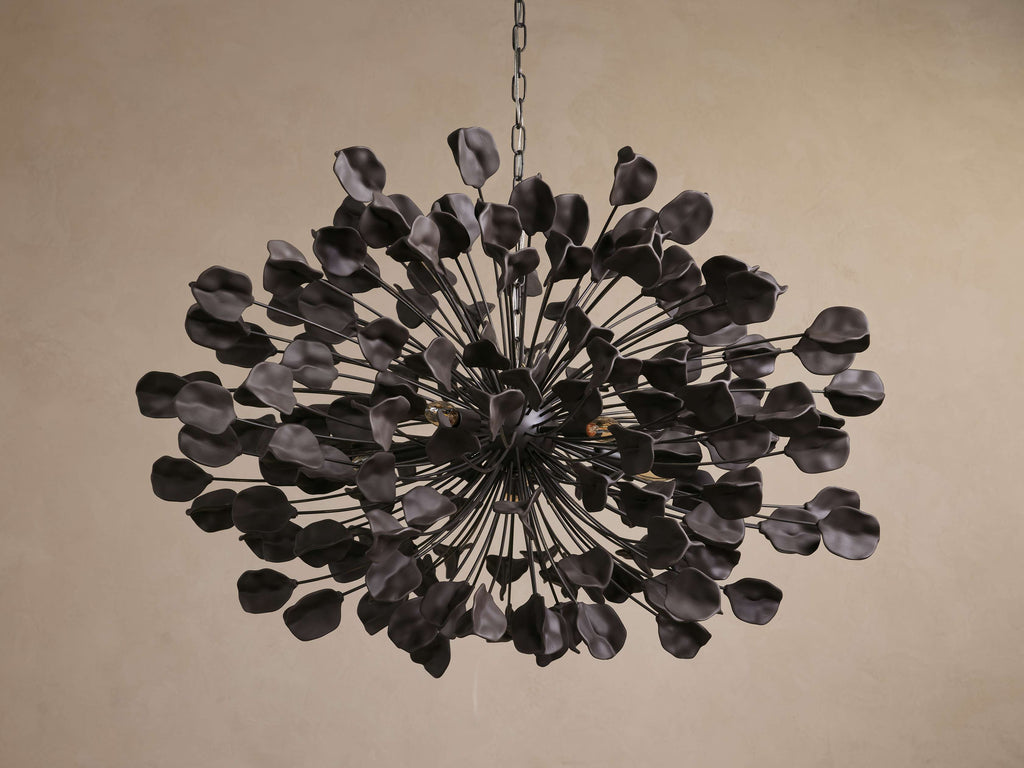 Lunaria Ceramic Leaves Chandelier 42''D - Cyran Lamps
