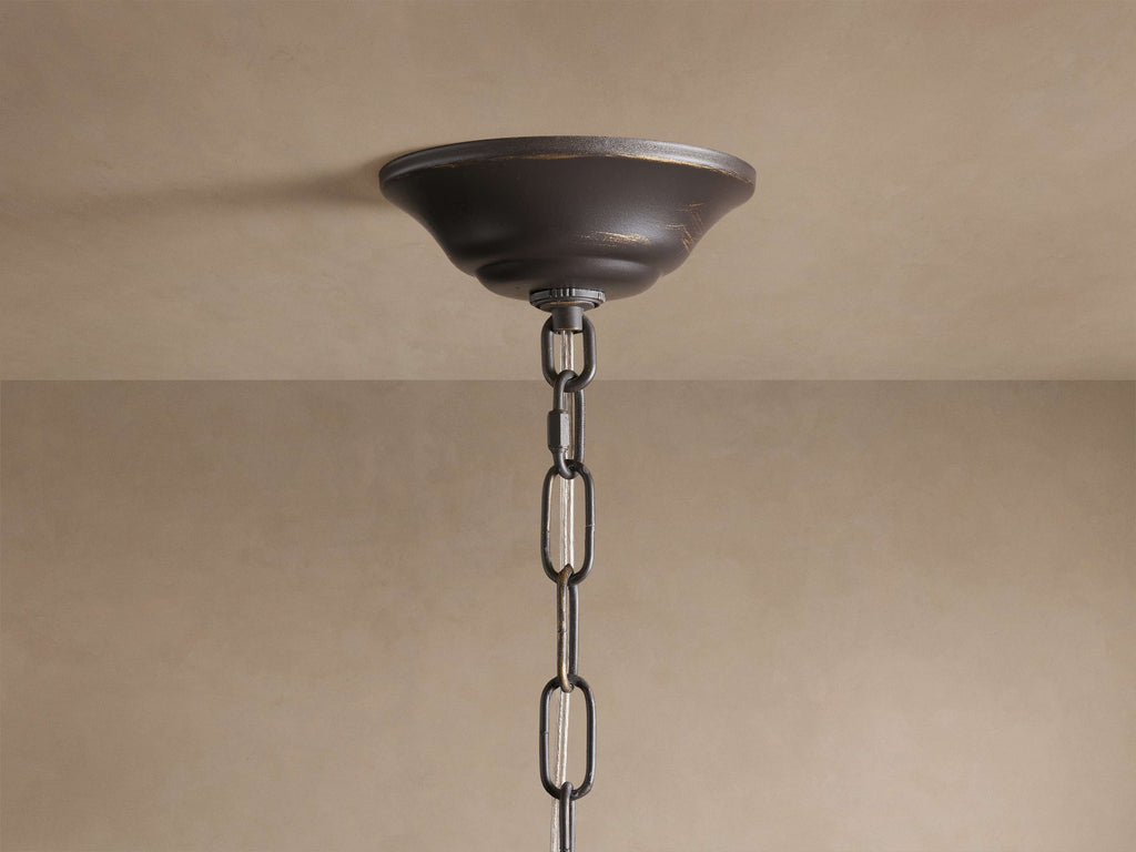 Lunaria Ceramic Leaves Chandelier 42''D - Cyran Lamps