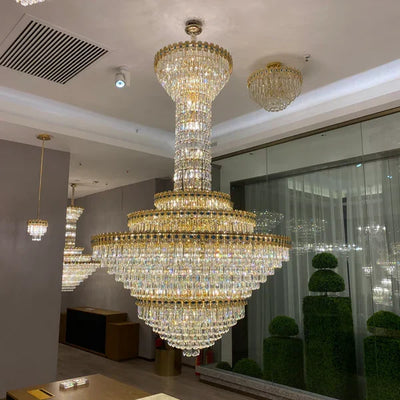 Luxury Extra Large Conical Funnel Crystal Chandelier