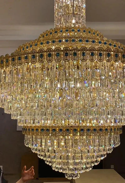 Luxury Extra Large Conical Funnel Crystal Chandelier