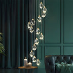 Luxury Staircase Chandelier Modern Spiral Crystal High Ceiling Light - Cyran Lamps