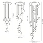 Luxury Staircase Chandelier Modern Spiral Crystal High Ceiling Light - Cyran Lamps