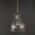 Machinise Glass Cloche Pendant Light - Cyran Lamps