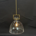 Machinise Glass Cloche Pendant Light - Cyran Lamps