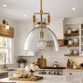 Machinise Glass Cloche Pendant Light - Cyran Lamps