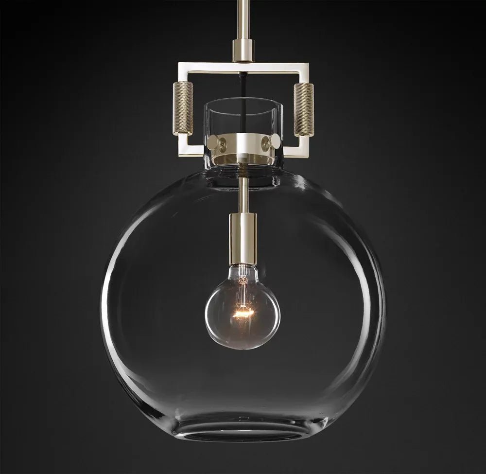 Machinise Glass Globe Pendant - Cyran Lamps