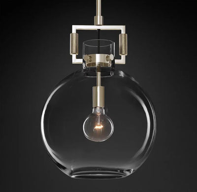 Machinise Glass Globe Pendant - Cyran Lamps