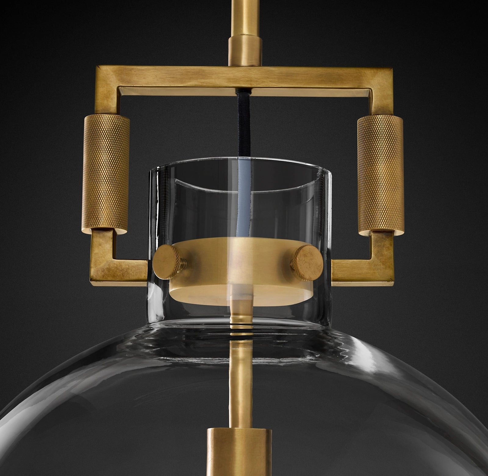 Machinise Glass Globe Pendant - Cyran Lamps