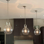 Machinise Glass Globe Pendant - Cyran Lamps