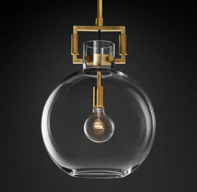 Machinise Glass Globe Pendant - Cyran Lamps