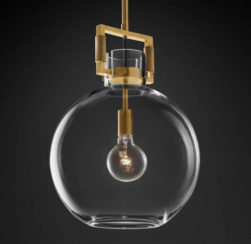 Machinise Glass Globe Pendant - Cyran Lamps