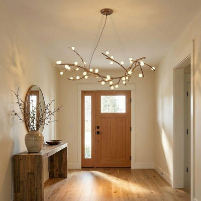 Madelyn Rustic Branch Chandelier Frosted/Clear Ball - Frosted BallWarm White 3000K28Cyranlamps