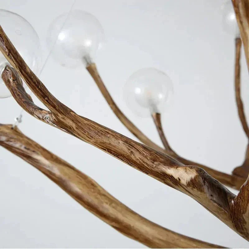 Madelyn Rustic Branch Chandelier Frosted/Clear Ball - Frosted BallWarm White 3000K28Cyranlamps