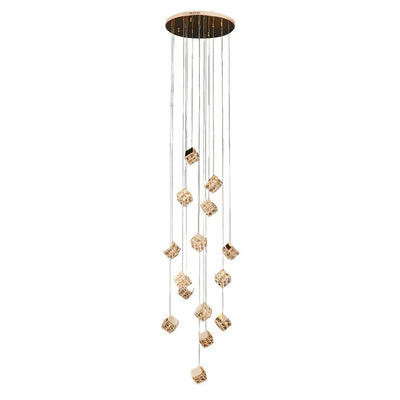 Magic Cube Crystal Staircase Chandelier - Cyran Lamps