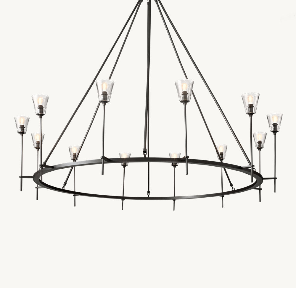 Maison Verre Round Chandelier 70" - Cyran Lamps