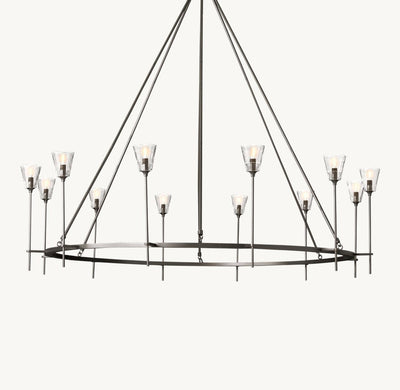 Maison Verre Round Chandelier 70" - Cyran Lamps