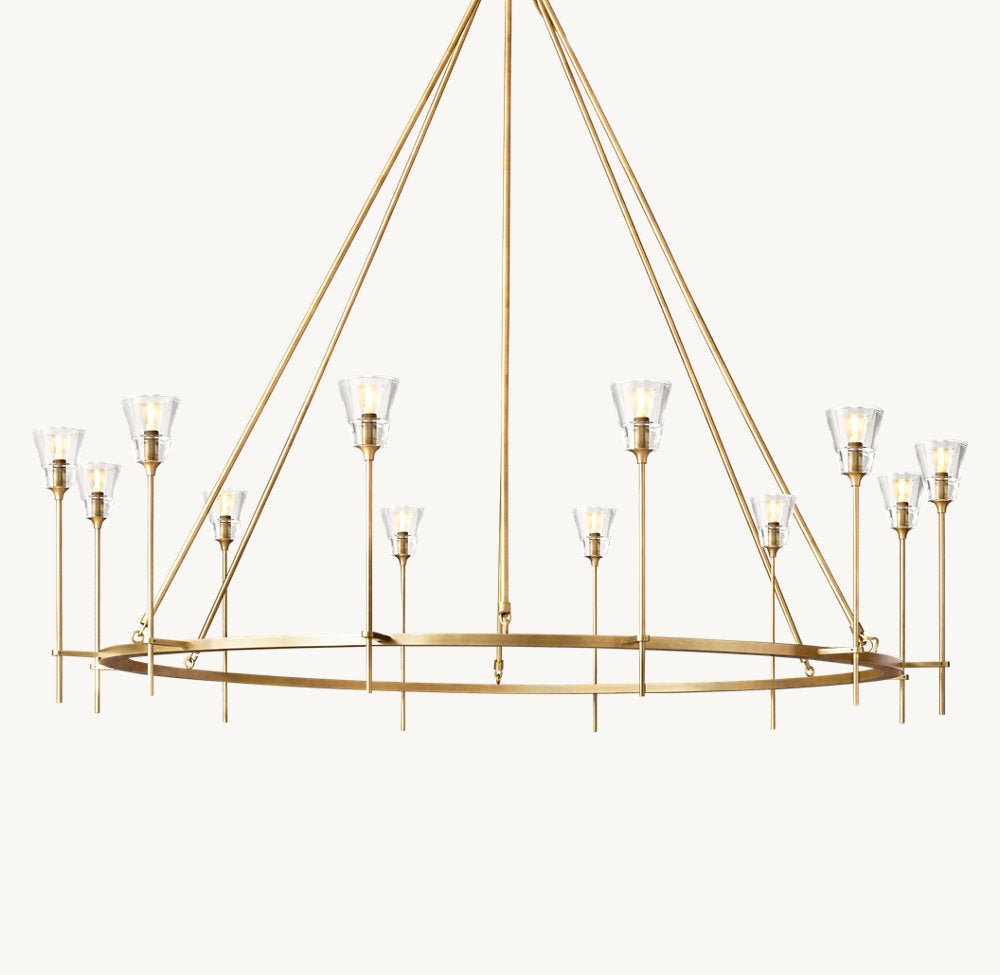 Maison Verre Round Chandelier 70" - Cyran Lamps