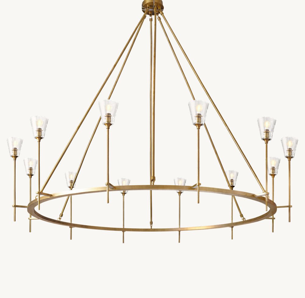 Maison Verre Round Chandelier 70" - Cyran Lamps